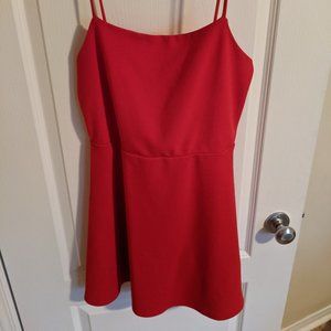 Simple red dress
